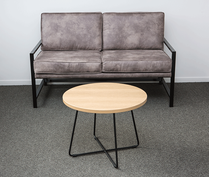 Donovan fitout customised furniture double seating fabric